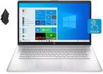 2022 HP Pavilion 17 Laptop, 17.3" HD+ Touch Display, AMD Ryzen3 3250U Processor, 16 GB RAM, 256 GB SSD, WiFi, Webcam, Long Battery Life, Windows 10 + One Year of Office365, Silver (Latest Model)