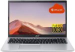 2021 Acer Aspire Thin and Light Laptop, 15.6" FHD Display, Intel Celeron Dual-Core N4500 Processor, 8GB RAM, 256GB SSD, Webcam, WiFi, HDMI, Bluetooth, Windows 10, Pure Silver + One Year Office365