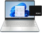2022 HP 15 Laptop, AMD Ryzen 5 5500U(Beat i7-1065G7) 16GB RAM 512GB SSD, Webcam for Remote School&Work, 15.6 FHD Display, HDMI, Wi-Fi, Premium Lightweight Thin Design, Blue, Windows 11| ROKC Bundle