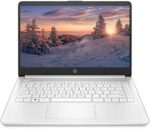 2022 HP Premium 14-inch HD Thin and Light Laptop, Intel Dual-Core Processor, 16GB RAM, 64GB Storage, Long Battery Life, Webcam, Bluetooth, HDMI, Wi-Fi, White, Windows 11 + 1 Year Microsoft 365