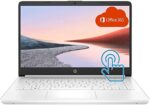 2022 Newest HP Premium 14-inch HD Touchscreen Laptop, Intel Dual-Core Processor Up to 2.8GHz, 16GB RAM, 64GB eMMC Storage, Webcam, Bluetooth, HDMI, Wi-Fi, White, Windows 10 with 1 Year Microsoft 365