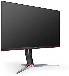 AOC 27G2 27 Frameless Gaming IPS Monitor, FHD 1080P, 1ms 144Hz, NVIDIA G-SYNC  Compatible + Adaptive-Sync, Height Adjustable, 3-Year Zero Dead Pixel  Guarantee, Black/Red