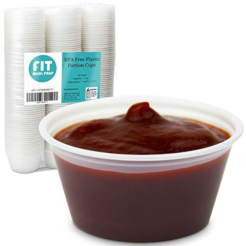 [250 Pack] 2 oz BPA Free Plastic Portion Cup - Disposable Jello Shots Sauce Condiment Souffle Dressing Mini Containers, Cups No Lids
