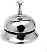 4" Chromed Premium Nautical Brass Metal Office Desk Call Bell | Office Supplies & Corporate Gifts | Nagina International