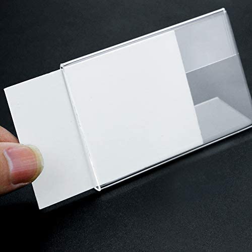 L Sticky Shelf Label Holder Acrylic Tags Cover Sign Frame For