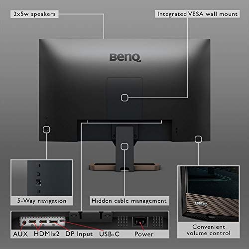 BenQ EW2780U 27 inch 4K Monitor | IPS Multimedia with HDMI
