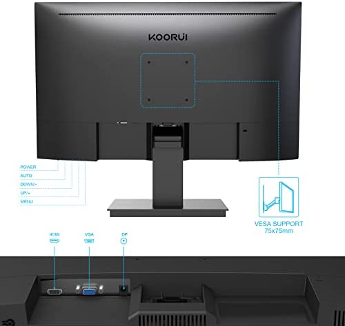 KOORUI 21.5 Inch Full HD Computer Monitor 1080p VA Display 75Hz