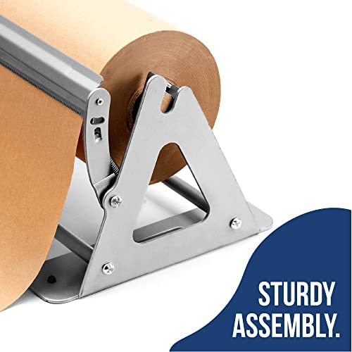 Paper Roll Dispenser and Cutter - Heavy Duty Kraft, Freezer, and Butcher  Paper Dispenser - Non Slip Paper Cutter for 18 Inches Rolls - Wall Mountable