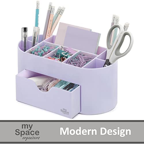 Desk Organizer Pen Holder Acrylic for Office Supplies and Desk Accessories  Clear Office Organization Desktop Organizer for Room College Dorm Home  School (Clear)