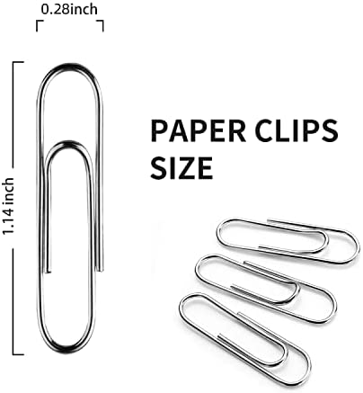 Tontomtp Paper Clips, 200 Pack, Paperclips, Paper Clip, Suitable for  Office, School, and Daily use, Also Used for Daily DIY, Paper Clip, Clip (Silver)