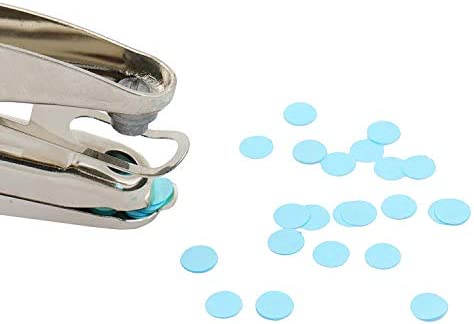 1 Pack Small Mini Tiny Shaped Circle Metal Single Handheld Hole Paper Punch  Punchers With Soft
