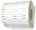 500 Food Labels - Removable Stickers with Large Writable Surface - Peel Clean With No Glue Residue - Great for Meal Preparation, Leftovers Labeling, on Bottles, Pans, Plastic and Other Containers