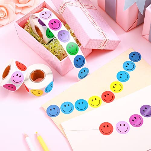 1500 Pieces Happy Smile Face Sticker Small Happy Face Stickers Mini  Motivational Stickers Colorful Incentive Stickers Behavior Chart Stickers  for Student, 1 Inch (Assorted Color)