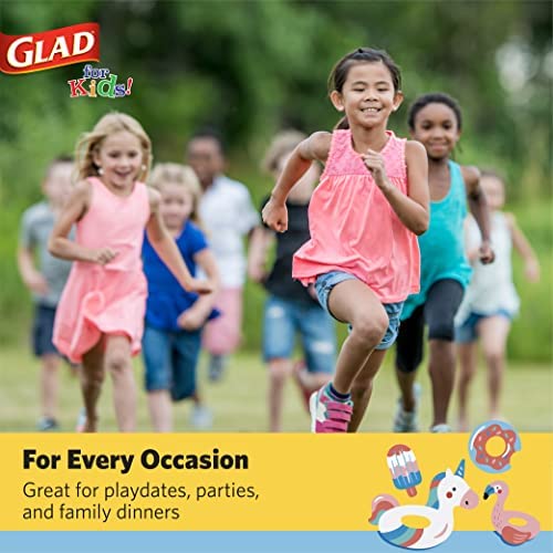 Glad for Kids Pool Party Paper Snack Bowls with Lids