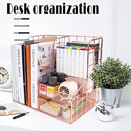 Rose Gold Desk Accessories, Desk Organizer & Office Decor for