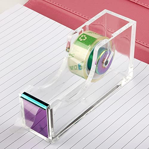 Desk Accessories Kit Green Stapler And Tape Dispenser Set, Acrylic