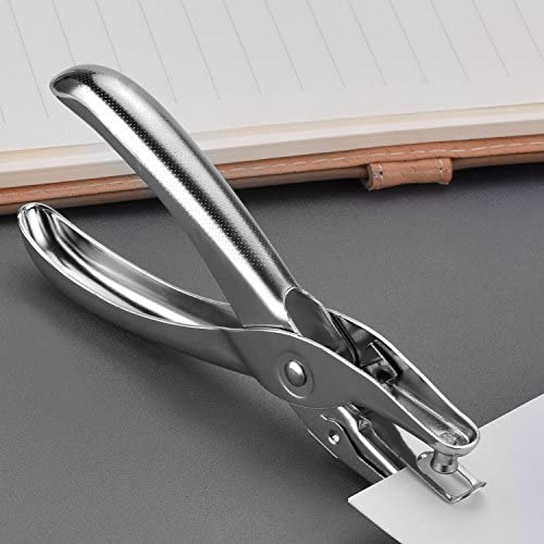 Metal Hole Punchers Single Hole Punch Paper Puncher Ticket For School,3  Pack (1/8 Inch Hole)