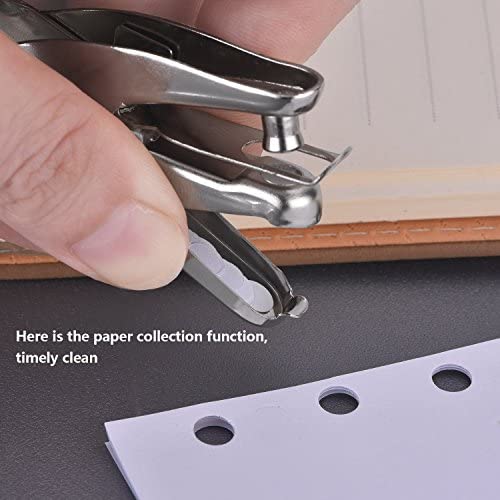 Shappy Metal Hole Punchers Single Hole Punch Paper Puncher Ticket for School Home and Office 3 Pack (1/8 inch Hole)