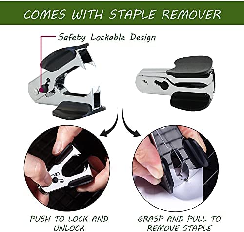 Stapler Remover,Stapler Puller | Staple Puller Tool with Non-Slip Grip, Wear-resistant Supplies for School, Teachers, Students, S and Home