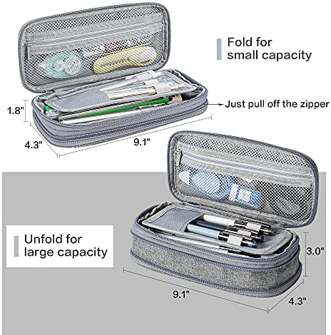 Foldable Pencil Case Big Capacity Pencil Pouch Large Pencil Bag Makeup Bag  For Teen School 