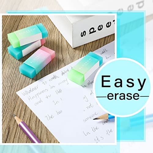 Pencil Erasers, Blue Eraser, 24 Pack, Rubber Erasers for Drawing