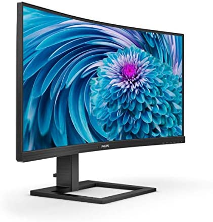  PHILIPS 346E2CUAE 34 Curved Frameless, UltraWide QHD  3440x1440,100Hz, 121% sRGB, 1ms MPRT, USB-C Charging, MultiView PIP/PBP,  Height Adjustable, 4Yr Advance Replacement, Black : Electronics