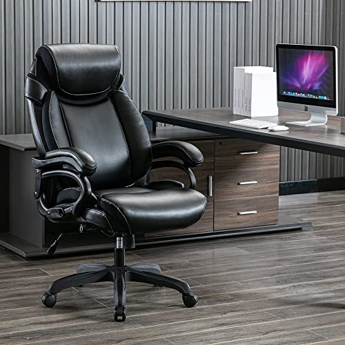 AISALL Big and Tall Office Chair 400lb with Adjustable Built-in Lumbar  Support, Heavy Duty Metal