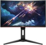 AOC C24G1 24" Curved Frameless Gaming Monitor, FHD 1080p, 1500R VA panel, 1ms 144Hz, FreeSync, Height adjustable, VESA, 3-Year Zero Dead Pixels Black