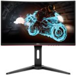 AOC C24G1A 24" Curved Frameless Gaming Monitor, FHD 1920x1080, 1500R, VA, 1ms MPRT, 165Hz (144Hz supported), FreeSync Premium, Height adjustable Black