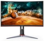 AOC CQ27G2 27" Super Curved Frameless Gaming Monitor QHD 2K, 1500R Curved VA, 1ms, 144Hz, FreeSync, Height adjustable, 3-Yr Zero Dead Pixel