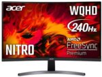 Acer Nitro ED271U Xbmiipx 27" 1000R Curved VA WQHD 2560 x 1440 Gaming Monitor | AMD FreeSync Premium | Up to 240Hz | Up to 0.5ms | DisplayHDR400 | 95% sRGB | 1 x Display Port & 2 x HDMI 2.0 Ports