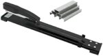Bira Stationery 12" Long Reach Stapler, Long Arm Stapler, 20 Sheet Capacity, with Build- in Ruler and Adjustable Locking Paper Guide + Free 1000 Standard Staples (1/4" Length)