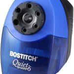 Bostitch Office QuietSharp 6 Electric Pencil Sharpener, Heavy Duty Classroom Sharpener, Size Selector with 6 Different Sizes, Perfect for Classroom and Homeschool Use, Blue