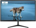 Computer Monitor, Pisichen 22 Inch PC Monitor HD 1600x1050, Gaming Monitor with HDMI & VGA Interface, 5ms, 75Hz, Brightness 250 cd/m², Computer Screen for Laptop/PS3/PS4, Built-in Speakers