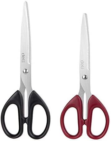 Ergonomic Stainless Steel Scissors for Crafting Projects - Deli