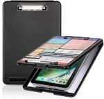 Deli Nursing Clipboard with Storage, Nurse Clipboard with Quick Access Cheat Sheet and Online Clinical Resource Library for Nurses, Nursing Students, Doctor, Medical Professionals, Black