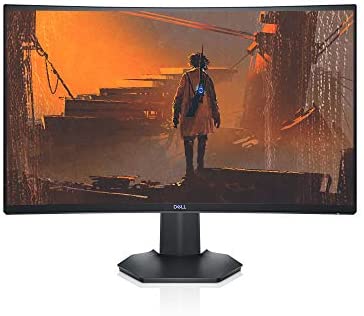 Dell 144Hz Gaming Monitor 27 Inch Curved Monitor with FHD (1920 x 1080) Display, Nvidia G-Sync and AMD FreeSync HDMI, DisplayPort, VESA Certified, Gray - S2721HGF