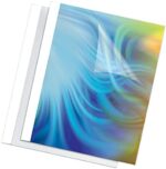 Fellowes 1/16-Inch Binding Covers Thermal, 10-Pack, White (5225101)