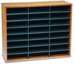Fellowes 24-Compartment Literature Organizer, Letter Size, Medium Oak (25043)