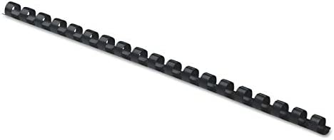 Fellowes 52366 Plastic Comb Bindings, 1/4-Inch Diameter, 20 Sheet Capacity, Black, 100 Combs/Pack