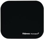 Fellowes 5933901 Mouse Pad w/Microban, Nonskid Base, 9 x 8, Black (FEL5933901), 8" x 9" x 0.1"