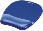 Fellowes 9114120 Gel Crystal Mousepad/Wrist Rest, Blue (91141)