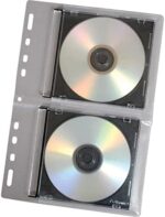 Fellowes 95304 CD/DVD Looseleaf Binder Sheet, 10-Pack
