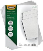 Fellowes Classic Presentation Cover, 11-1/4 Inch x 8-3/4 Inch, 200 Per Pack, White (52137)