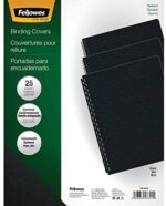 Fellowes Futura Presentation Covers - Oversize, Black, 25 Pack (5224701)