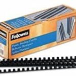 Fellowes Plastic Comb Bindings, 3/8 inch Diameter, 55 Sheet Capacity, Black, 100 Combs/Pack