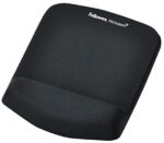 Fellowes PlushTouch Wrist Rest with Mouse Pad, FoamFusion Technology, Black (9252001)