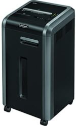 Fellowes Powershred 225Ci Shredder | 100% Jam Proof, 20-Sheet, Cross-Cut, Commercial Grade | 3825001 Model, Black
