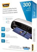 Fellowes Thermal Laminating Pouches, Letter Size Sheets, 3mil, 300 Pack, Clear (5247101)