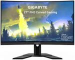 GIGABYTE G27FC A (27" 165Hz 1080P Curved Gaming Monitor, 1920 x 1080 VA 1500R Display, 1ms (MPRT) Response Time, 91% DCI-P3, FreeSync Premium, 1x Display Port 1.2, 2x HDMI 1.4)